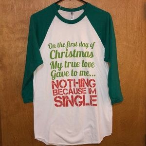 Christmas baseball tee